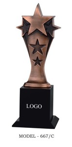 custom antique bronze <b>trophies</b> round shape solid metal awards brown golden plated luxury souvenir gift for office promotion - Product Image 4