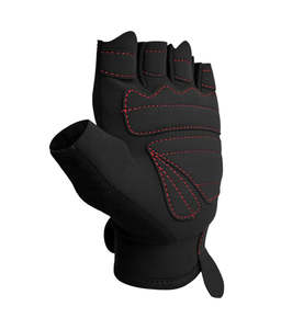 Guantes de levantamiento de pesas con calefacción y acolchado, guantes de gimnasio transpirables y antideslizantes (negros) - Product Image 5