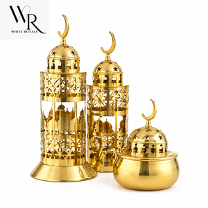 Ensemble de minarets marocains de luxe en métal, minarets en fer perforé faits à la main pour le Ramadan, l'Aïd et les centres de table de mariage - Product Image 5