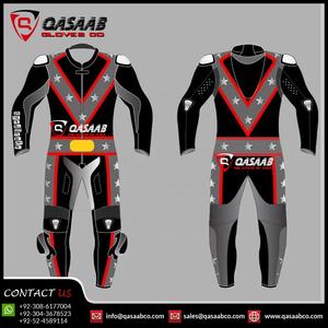Protection respirante-Combinaisons en cuir de moto entièrement personnalisées Combinaison de moto en cuir de vachette Combinaisons de course sur mesure - Product Image 5