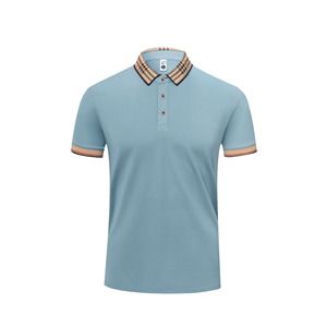 <span class=keywords><strong>Polo</strong></span> de hombre para verano, de color <span class=keywords><strong>s</strong></span>ólido, con cuello vuelto, bolsillo de color, manga corta elástica, camisa de negocios. - Product Image 5