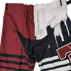 Sibrin Custom Printed Sublimated Inline <b>Roller</b> Hockey Pants Moisture-Wicking UV Protection Polyester Mesh Cordura Padding Pro - Product Image 3