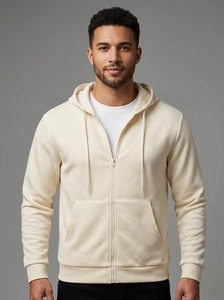 Sudadera con capucha para hombre, 100% algodón, forro polar, casual, con cremallera completa y logo impreso frontal, 400 g/m², venta al por mayor ODM/OEM - Product Image 2