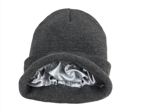 Bonnet d'hiver tricoté personnalisé en gros avec doublure en satin, logo personnalisé, bonnet chaud en acrylique de haute qualité - Product Image 2