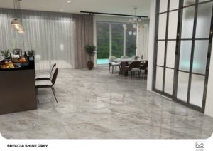 Carreaux de porcelaine grand format 600x1200 à bords sans joint, design marbre poli pour la décoration intérieure d'hôtels, de complexes hôteliers et de bâtiments commerciaux. - Product Image 4