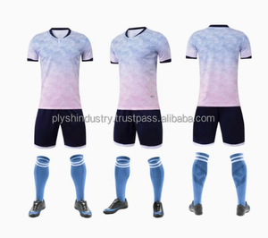 ชุดยูนิฟอร์มทีมฟุตบอล ชุดเสื้อฟุตบอลพิมพ์ลายตามสั่ง กางเกงขาสั้น แห้งเร็ว ชุดกีฬา โพลีเอสเตอร์ สำหรับฝึกซ้อมและแข่งขัน รับผลิตแบบ OEM ODM จากโรงงาน - Product Image 5