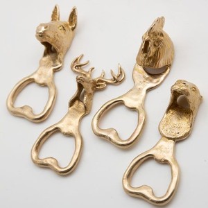 Premium Antique Brass Bottle Opener Heavy Duty Metal Beer Opener for Home Bar <b>Kitchen</b> <b>Accessories</b> Decorative Gift Item Use - Product Image 1