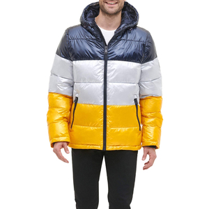 New Fashion High Quality Unisex Puffer Jacket <b>Bubble</b> <b>Coat</b> Padded Winter Custom Stand Collar Patchwork - Product Image 2