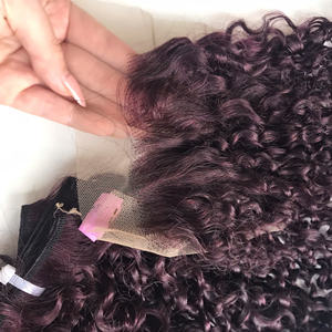 Oeuf Plante Couleur Bundle Et Fermeture Avec Fermeture 4x4 Super Double Drawn Cheveux Qualité Vietnamien Haute Qualité - Product Image 5