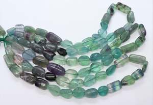 Cuentas de fluorita natural AAA, forma de pepita irregular y lisa, 9-11 mm, cuentas de piedras preciosas de fluorita, 16 pulgadas, para la fabricación de joyas, venta al por mayor - Product Image 6