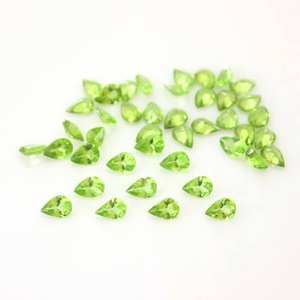 Peridoto verde natural, corte pera, piedra suelta facetada de 4x6 mm, para la fabricación de joyas, peridoto natural al por mayor. - Product Image 6