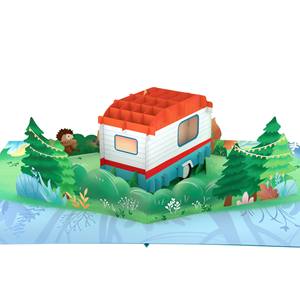 Carte de vœux 3D pop-up faite à la main, carte de voyage 3D pop-up, carte 3D pop-up en papier, cadeau pour les fêtes - Product Image 2