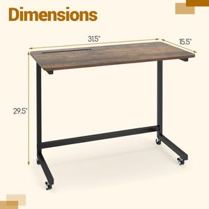 Tavolino Laterale Mobile con Ruote per Soggiorno, Arredamento Pratico con Rotelle - Product Image 5