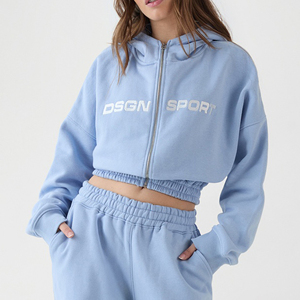 Custom <b>Womens</b> Zipper Tracksuit DTF OEM Personalized Casual Polyester Cotton Two Piece Set <b>Jacket</b> Pants Street Wear Clothing - Product Image 4