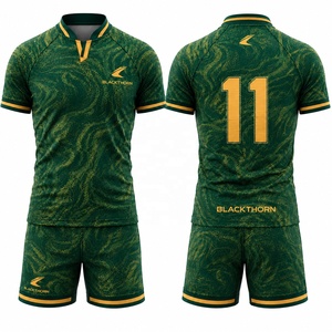 Conjunto de Camiseta de Fútbol para Hombre, Manga Corta, Cuello en V, Uniformes de Fútbol Sublimados, Kit de Equipo, Absorbe la Humedad, Transpirable, Elástico en Cuatro Direcciones - Product Image 2