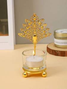Wholesale Indian Handmade Outdoor Indoor Office Decorative T Light Holder Candle Holder Diwali Festival Wedding Decor Supplies - Product Image 2