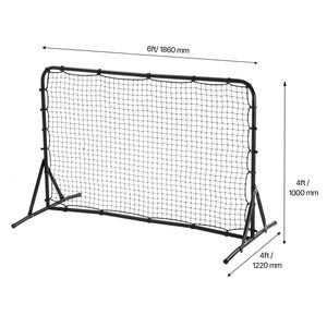 Rete da Rimbalzo per Calcio 6x4FT in Ferro, Doppia Faccia, Facile da Usare, Attrezzatura per Allenamento Sportivo - Product Image 2