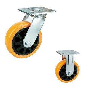 5 "Lenk rollen mit Schraubens icherheit Doppel verriegelung und Polyurethan schaum No Noise Wheels Heavy Duty <span class=keywords><strong>Caster</strong></span> - Product Image 3