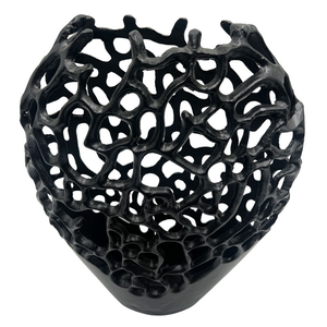 Vase de table en métal luxueux, fait main, design en treillis organique, récipient décoratif pour salon, intérieur de maison, à prix abordable - Product Image 4