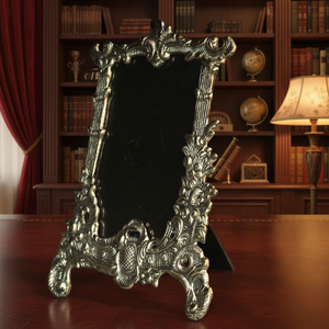 Handmade Eco-Friendly Antique <b>Metal</b> <b>Photo</b> <b>Frame</b> Vintage Baroque Embossed Rectangle Tabletop Decorative Stand Home Decor Gift - Product Image 5