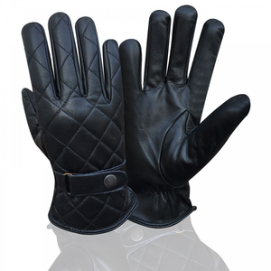 Gants d'hiver en cuir de haute qualité OEM pour hommes, doublés de laine du Pakistan, coupe-vent et chauds pour le cyclisme et les activités de plein air - Product Image 1