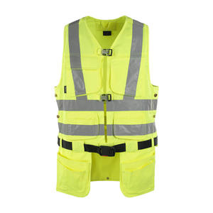 Custom LOGO Reflective Vest Safety <b>Construction</b> <b>Work</b> Safety Vest Reflective High Visibility Reflector Unique Vests With Pockets - Product Image 5