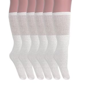 Calzini sportivi a tubo da donna e da uomo, 6 paia, in cotone, al ginocchio, taglia dalla 9 alla 15 - Product Image 4