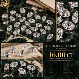 เพชรทรงรี 16.00 กะรัต คัพทาเวอตติ้ง ไฟร์ สี DEF เพชรเลี้ยงในห้องปฏิบัติการ |   การเจียระไนที่แม่นยำและสัดส่วนที่ประณีตสำหรับเครื่องประดับชั้นดี - Product Image 5