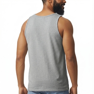 Camiseta sin Mangas Deportiva de Punto para Hombre, Color Gris, 100% Poliéster, Cuello Redondo, Estampado con Personajes, Secado Rápido, Informal, Marca Vornex Industry - Product Image 4