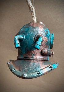 Casco de Buceo Metálico Vintage, Adorno Colgante, Decoración Náutica de Buceador en Aguas Profundas, Coleccionable Marino, Decoración de Pared para Hogar/Bar, Venta al Por Mayor - Product Image 4
