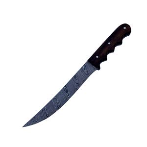 Cuchillo de Filetear de Acero de Damasco Hecho a Mano con Hoja Flexible Afilada como una Navaja, Grabado Personalizado y Funda de Cuero, Directo de Fábrica para Cocina - Product Image 2