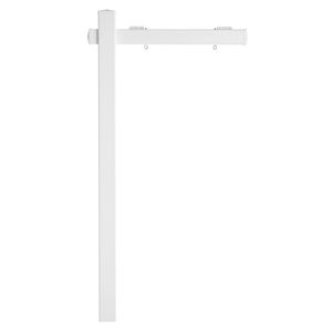 Confezione da 2 Pali per Cartelli Immobiliari in PVC Alti 1,8 m con Braccio da 91 cm, Supporto per Cartelli da Giardino e Prato, Facile Installazione, Resistente al Vento, Palo per Cartelli da 60 cm per Agenti Immobiliari - Product Image 1