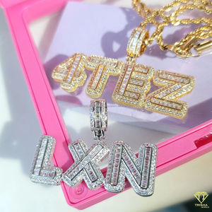 Collar con colgante 4TEZ de moda con piedras de diamante cultivadas en laboratorio VVS Iced Out 925 joyería de plata para moda Hip Hop - Product Image 3