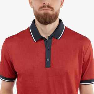 Polos personalizados de secado rápido con botones y bordado para equipos. - Product Image 4