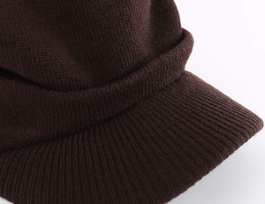 Gorro de Punto Marrón con Visera, Estilo Urbano, Gorro de Invierno - Product Image 5