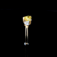 Bague en or massif 14 carats avec diamant de laboratoire taille cœur 1 carat couleur D G, bague polie professionnellement, certifiée IGI, vente en gros