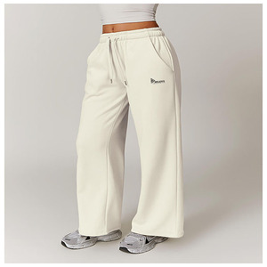 Pantalon de survêtement unisexe en coton oversize – Joggers amples décontractés vierges pour le sport – Vente en gros - Product Image 2