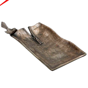 Luxury New Design <b>Metal</b> Snacks Serving Tray High End Finished Decorative Tray For Tea Coffee Snacks And Dessert - Product Image 3