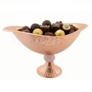 Decoración Única para Cualquier Mesa, Tazón para Servir Frutos Secos de Chocolate, Decoración para el Hogar, Tazón de Metal, Tazón para Servir Dátiles y Frutos Secos - Product Image 5