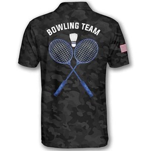 Camiseta de Bádminton Personalizada al por Mayor, Ropa Deportiva Transpirable de Secado Rápido, Impresión por Sublimación, Camiseta de Entrenamiento OEM - Product Image 6