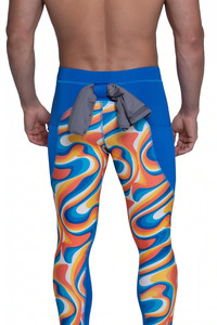 Custom Wholesale <b>Men's</b> <b>Compression</b> Leggings Two Tone High Stretch Quick Dry Gym Workout <b>Tights</b> Athletic Running Sports Pants OEM - Product Image 3