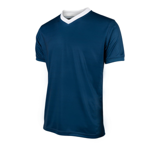 Maillot de volley-ball à manches courtes pour adultes, bleu foncé, col en V, t-shirt d'entraînement de football, séchage rapide, respirant, t-shirt de sport - Product Image 3