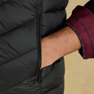 OEM Service Adult <b>Men's</b> Windproof Breathable Winter Puffer <b>Vest</b> <b>Black</b> Color Outdoor Sleeveless Zip-Up Casual Wear with Pocket - Product Image 6