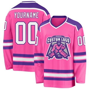 Jersey de Hockey Personalizado al por Mayor, de Alta Calidad, Directo de Fábrica, con Diseño de Camuflaje Rojo y Negro, en Honor al Servicio - Product Image 6