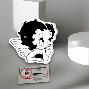 Paleta de Extensión de Pestañas Magnética Personalizada en Blanco y Negro con Diseño de Betty Boop, Nueva Paleta de Pestañas Acrílicas con Forma de Flor y Diamante, Herramientas de Belleza para Artistas - Product Image 4