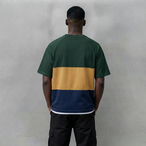 เสื้อยืดคอกลมทรงหลวม แขนเสื้อแบบดรอปโชว์เดอร์ ผ้าคอตตอน 100% เนื้อหนา แบบริบ  ขายส่ง OEM  เสื้อโอเวอร์ไซส์  สไตล์สตรีทแวร์รักษ์โลก ดีไซน์ทรงบ็อกซี่ - Product Image 4