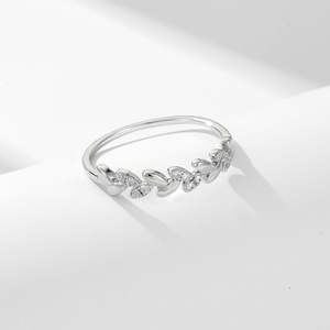 Bague en argent sterling 925 style blé, fine, motif feuille d'or, alliance de mariage, bijoux de mode pour femme, cadeau d'anniversaire pour elle - Product Image 4