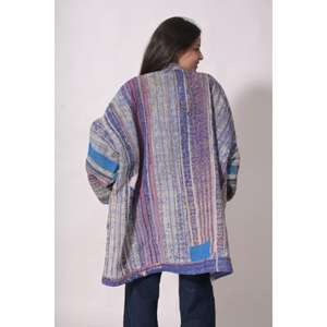 เสื้อแจ็คเก็ตวาร์ซิตี้ผ้าฝ้ายอินเดีย ฟรีไซส์ ทำมือ ลายดอกไม้  รักษ์โลก ระบายอากาศได้ดี เสื้อคลุมผู้หญิงสำหรับฤดูหนาว สไตล์โบโฮ ตกแต่งด้วยผ้าปะติด - Product Image 5