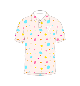 Camisa Polo Blanca para Hombre con Diseño de Puntos Multicolor, Sublimación Personalizada, Manga Corta, Verano, Casual, Transpirable, Ligera, para Golf - Product Image 1