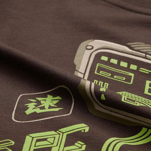 260 gramos 60% algodón 40% poliéster contraste raya cuello en V hombres camiseta de gran tamaño - Product Image 4